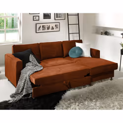 Best Mobilier Jake Canapé d'angle 4 siège(s) Vert