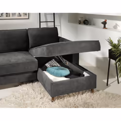 Best Mobilier Jake Canapé d'angle 4 siège(s) Couleur rouille - Vue supplémentaire 4