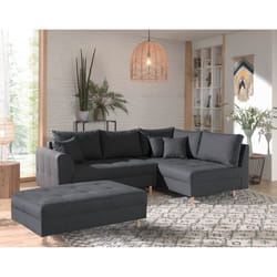 Best Mobilier Rune Canapé d'angle 4 siège(s) Jaune