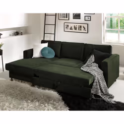 Best Mobilier Rune Canapé d'angle 4 siège(s) Bleu