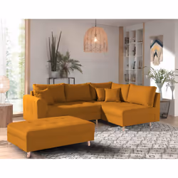Best Mobilier Rune, Couleur rouille, Tissu, Bois, 2310 mm, 1610 mm, 810 mm