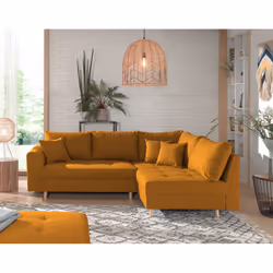 Best Mobilier Rune Canapé d'angle 4 siège(s) Couleur rouille