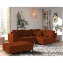Best Mobilier Rune Canapé d'angle 4 siège(s) Vert, Olive