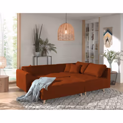 Best Mobilier Rune Canapé d'angle 4 siège(s) Vert, Olive