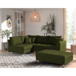 Best Mobilier Rune Canapé d'angle 4 siège(s) Vert