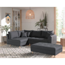 Best Mobilier Rune Canapé d'angle 4 siège(s) Jaune