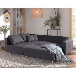 Best Mobilier Rune Canapé d'angle 4 siège(s) Jaune