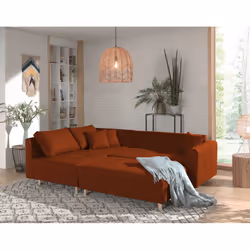 Best Mobilier Rune Canapé d'angle 4 siège(s) Vert, Olive