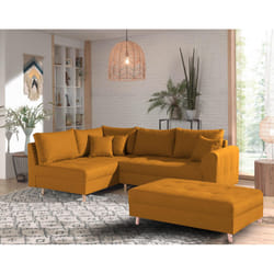 Best Mobilier Rune Canapé d'angle 4 siège(s) Couleur rouille