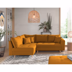 Best Mobilier Rune Canapé d'angle 4 siège(s) Couleur rouille