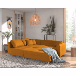 Best Mobilier Rune Canapé d'angle 4 siège(s) Couleur rouille