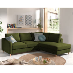 Best Mobilier Will Canapé d'angle 5 siège(s) Vert