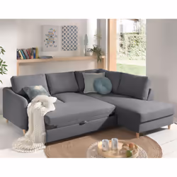 Best Mobilier Will Canapé d'angle 5 siège(s) Jaune