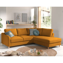 Best Mobilier Will Canapé d'angle 5 siège(s) Couleur rouille