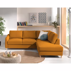 Best Mobilier Will Canapé d'angle 5 siège(s) Couleur rouille