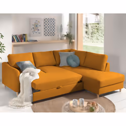 Best Mobilier Will Canapé d'angle 5 siège(s) Couleur rouille