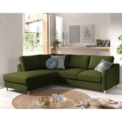 Best Mobilier Will Canapé d'angle 5 siège(s) Vert