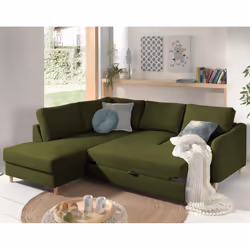 Best Mobilier Will Canapé d'angle 5 siège(s) Vert