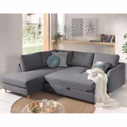 Best Mobilier Will Canapé d'angle 5 siège(s) Jaune