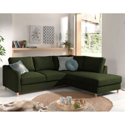 Best Mobilier Will Canapé d'angle 5 siège(s) Bleu