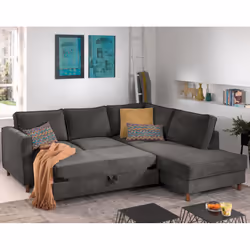 Best Mobilier Jake Canapé d'angle 5 siège(s) Couleur rouille - Vue supplémentaire 3