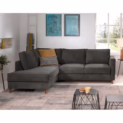 Best Mobilier Jake Canapé d'angle 5 siège(s) Couleur rouille