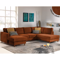Best Mobilier Jake, Vert, Velours, Bois, Bois, 2970 mm, 1980 mm