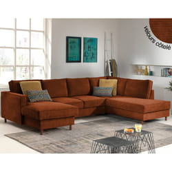 Best Mobilier Jake Canapé d'angle 7 siège(s) Vert