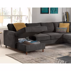 Best Mobilier Jake Canapé d'angle 7 siège(s) Couleur rouille - Vue supplémentaire 4