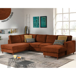 Best Mobilier Jake Canapé d'angle 7 siège(s) Vert