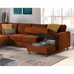 Best Mobilier Jake Canapé d'angle 7 siège(s) Vert - Vue supplémentaire 4