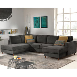 Best Mobilier Jake Canapé d'angle 7 siège(s) Couleur rouille