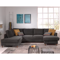 Best Mobilier Jake Canapé d'angle 7 siège(s) Couleur rouille