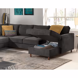 Best Mobilier Jake Canapé d'angle 7 siège(s) Couleur rouille - Vue supplémentaire 4