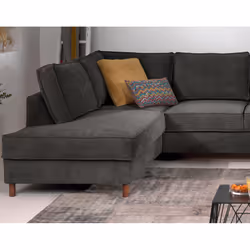 Best Mobilier Jake Canapé d'angle 7 siège(s) Couleur rouille - Vue supplémentaire 6