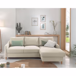 Best Mobilier Will Canapé d'angle 4 siège(s) Gris