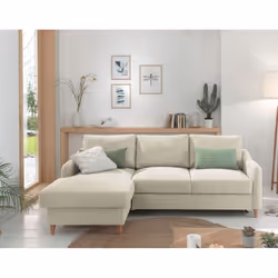 Best Mobilier Will Canapé d'angle 4 siège(s) Gris