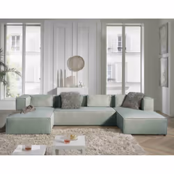 Best Mobilier Stella, Gris, Velours, Bois, Plastique, 3270 mm, 1760 mm