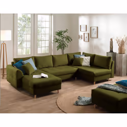 Best Mobilier Rune, Vert, Tissu, Bois, Bois, 3100 mm, 1610 mm