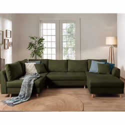 Best Mobilier Stella Canapé d'angle 4 siège(s) Marron