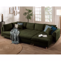 Best Mobilier Stella Canapé d'angle 4 siège(s) Marron