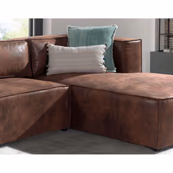 Best Mobilier Stella Canapé d'angle 4 siège(s) Marron