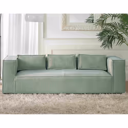 Best Mobilier Stella, Gris, Velours, Bois, Plastique, 2300 mm, 920 mm