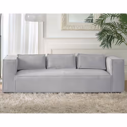 Best Mobilier Stella, Gris, Velours, Bois, Plastique, 2300 mm, 920 mm