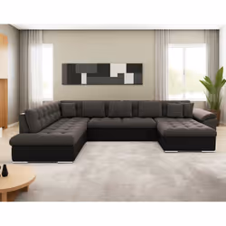 Best Mobilier Chuck, Noir, Gris, Tissu, Velours, Bois, Plastique, 3500 mm