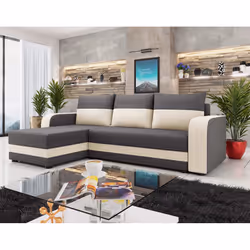 Best Mobilier Harvey, Gris, Tissu, Plastique, 2370 mm, 1390 mm, 840 mm