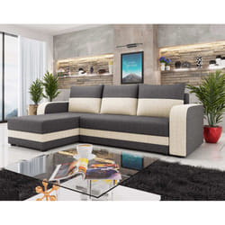 Best Mobilier Harvey Canapé d'angle 4 siège(s) Gris