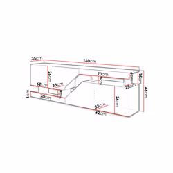 Best Mobilier Lord Support TV et centre de divertissement 3 tiroir(s) - Vue supplémentaire 4