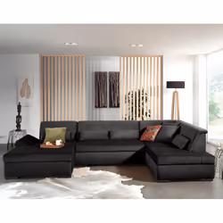 Best Mobilier Vermont Canapé d'angle 7 siège(s) Jaune