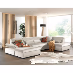 Best Mobilier Vermont, Bleu, Velours, Bois, Plastique, 3350 mm, 1970 mm